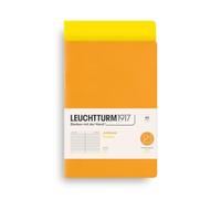 LEUCHTTURM1917 cuaderno A5 Jottbook bloc de notas, rayado, Limón/Rising Sun | Tapa blanda, Zitrone + Rising Sun, 59 páginas numeradas, 32 perforadas para Heraustrennen, libre de ácido