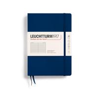 LEUCHTTURM1917 Cuaderno A5 Tapa dura, Marine, Rayado, Azul marino | 251 páginas numeradas, cosido a hilo, libre de ácido, 2 marcapáginas, bolsillo expansible