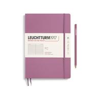 LEUCHTTURM1917 Cuaderno Composition B5 Tapa blanda, Dusty Rose, Rayado | 123 páginas numeradas, índice, 2 marcapáginas, bolsillo expansible, cosido a hilo, goma elástica