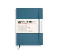 LEUCHTTURM1917 Cuaderno Composition B5 Tapa blanda, Stone Blue, Rayado | 123 páginas numeradas, índice, cosido a hilo, bolsillo expansible, 2 marcapáginas