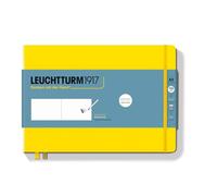 LEUCHTTURM1917 Cuaderno de bocetos Landscape A5 Querformat, Lemon, Limón | 112 páginas cartón para dibujo con 150 g/m², liso, cosido a hilo, bolsillo expansible, marcapáginas y goma de cierre