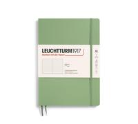 LEUCHTTURM1917 - Cuaderno de composici n de tapa blanda B5-123, p ginas numeradas para escribir y llevar un diario (punteado salvia)
