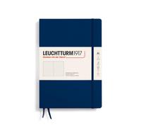 LEUCHTTURM1917 - Cuaderno de composici n de tapa dura B5-219, p ginas numeradas para escribir y llevar un diario (azul marino punteado)