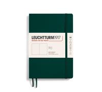 LEUCHTTURM1917 - Cuaderno de tapa blanda mediano A5, 123 p ginas numeradas para escribir y llevar un diario (verde bosque liso)