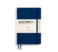 LEUCHTTURM1917 - Cuaderno de tapa blanda, tama o B6+ - 123 p ginas numeradas para escribir y llevar un diario (azul marino)