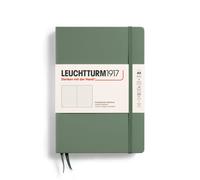 LEUCHTTURM1917 - Cuaderno de tapa dura mediano A5 - 251 p ginas numeradas para escribir y llevar un diario (con puntos verde oliva)