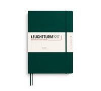 LEUCHTTURM1917 Cuaderno Master Classic A4+ Tapa dura, Forest Green | 235 páginas numeradas, liso, cosido a hilo, 2 marcapáginas, bolsillo expansible