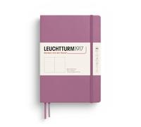 LEUCHTTURM1917 Cuaderno Medium A5 Tapa dura, Liso, Dusty Rose, Sin rayas | 251 páginas numeradas, cosido a hilo, bolsillo expansible, goma elástica, marcapáginas, libre de ácido, papel 80 g/m²