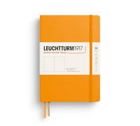LEUCHTTURM1917 Cuaderno Medium A5 Tapa dura, Rising Sun, Liso, Sin rayas | 251 páginas numeradas, papel color crema 80 g/m², cosido a hilo, bolsillo expansible, libre de ácido