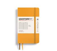 LEUCHTTURM1917 Cuaderno Pocket A6, Rising Sun, Rayado | tapa blanda, índice, 2 marcapáginas, bolsillo expansible, cosido a hilo, Bullet Journal