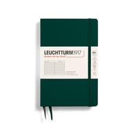 LEUCHTTURM1917 Libreta Paperback (B6+) 125 x 190 mm, Tapa Dura, 219 páginas numeradas, Forest Green, Lineas