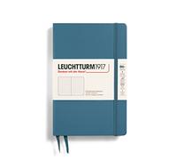 LEUCHTTURM1917 Libreta Paperback (B6+) 125 x 190 mm, Tapa Dura, 219 páginas numeradas, Stone Blue, Puntos