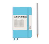 Leuchtturm1917 - Notebook de bolsillo de tapa dura A6-187 pginas numeradas para escribir y diario (hielo azul cuadrado)