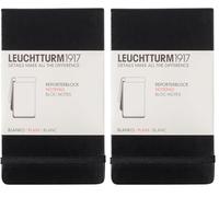 LEUCHTTURM1917 Notes reporterski gladki czarny 316831 (Paquete de 2)