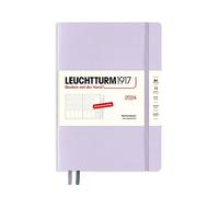 LEUCHTTURM1917 Planificador semanal Composition (B5) 2024 367845, con cuaderno adicional para direcciones y aniversarios, morado, alemán, 12 meses