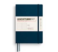 LEUCHTTURM1917 372205 Libreta Medium (A5) 145 x 210 mm, Tapa Blanda, 123 páginas numeradas, Deep Sea, Puntos