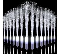 Leuchtwedel Hochzeits,72 Pcs Glasfaser Leuchtstab,LED Leuchtwedel Weiss,Glasfaserlampe,Leuchtstab Leuchten im Dunkeln,Hochzeit Glasfaserlampe für Hochzeit Partys Mitgebsel Kindergeburtstag Konzert