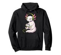 Leucistic Axolotl Gamer Videojuegos Kawaii Niños Niñas Niños Sudadera con Capucha