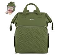 Leudes - Mochila para Tejer, Organizador de Almacenamiento de Hilo Grande, Bolsa de Ganchillo, Funda para Llevar proyectos, Agujas de Tejer, Verde Militar, Bolsa de médico