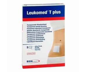 Leukomed T plus transparenter Wundverband 5 x 7,2 cm, 5 pzas Esparadrapo