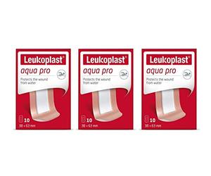 Leukoplast Aqua Pro Tiritas - Tiritas adhesivas extrafinas e impermeables - Ideales para nadar/bañarse - Acolchado absorbente