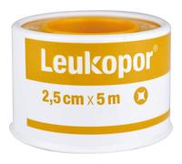 Leukopor 2,5 cm x 5 m zur Fixierung von Verbänden, 1.0 pzas Esparadrapo