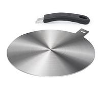 LEUOVE Adaptador de Placa de Inducción 24cm, para Cafetera, Sartenes de Vidrio, Olas de Cerámica y Otros Utensilios de Cocina, Removable Aislamiento Handle