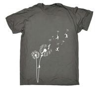 Leur Dandelion Flower Climbing Mens T Shirt tee Birthday Gift Climber Hippie Freedom Grey XXL