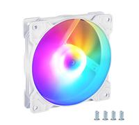 LEUUD Ventilador PC de Caja 1200 RPM 4 Pines, LED RGB Ventilador Silencioso 16dBA, Ventilador de Ordenador 120mm PWM para Ordenador de escritorio