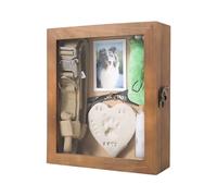 Leuyuee Collar para mascotas Keepsake Frame Pet Memorial Shadow Box con Clay Paw Print Impression Kit, decoración del hogar para dueños de mascotas