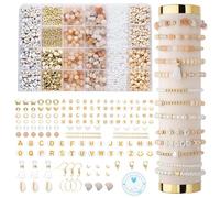 Leuyuee Piedras Naturales para Hacer Pulseras, DIY Kit de Cuentas de Piedras, Artificial Cuentas Sueltas Naturales Pulseras Piedras para Hacer Pulsera, Manualidad de Bricolaje Pulseras, Collares