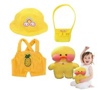Leva Duck - Sweet Leading Morb Traje De Traje De Tela Suave, Personajes De Mini Accesorios | Animal De Lujo Estilo De Caricatura Vestida Para Juegos Para Niños Decoraciones De Ficción De La Narración