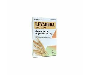 Levadura Cerveza Germen de Trigo Angelini 200 Comprimidos - Fortalece Uñas, Piel y Cabello