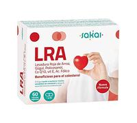 LEVADURA DE ARROZ ROJO con 2,98 mg Monacolina K + 20mg Coenzima Q10 + Policosanol + Gúgul | APOYO AVANZADO para COLESTEROL y TRIGLICÉRIDOS | Sin Citrinina, Sin Gluten, VEGANO | LRA 60 cápsulas - SAKAI