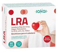 LEVADURA DE ARROZ ROJO con 2,98 mg Monacolina K + 20mg Coenzima Q10 + Policosanol + Gúgul | APOYO AVANZADO para COLESTEROL y TRIGLICERIDOS | LRA cápsulas SIN Citrinina | SAKAI (60 cápsulas)