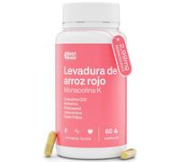 Levadura de Arroz Rojo con CoQ10 | Monacolina K Concentrada | Envase XXL - 2 meses | con Berberina + Astaxantina + Ácido Fólico | Regula Colesterol y Triglicéridos | 60 Cápsulas