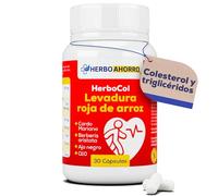 Levadura de Arroz Rojo - Con Extracto de Cardo Mariano, Coenzima Q10, Ajo Negro, Berberis Aristata - Monacolina K 2,99mg - Contribuye a la Función Normal del Corazón - Alta efectividad - 30caps