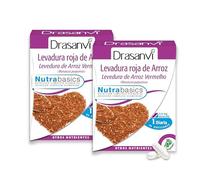 Levadura de Arroz Rojo (Monascus purpureus) | Con 2,9 mg de Monacolina K | Ayuda a mantener los niveles normales de colesterol | Cápsulas Vegetales |2 x 30 Cápsulas | DRASANVI