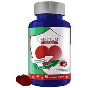 Levadura de Arroz Rojo para Colesterol | 60 Gominolas | EMITIUM Corazón | Coenzima Q10, cilantro, monacolina K y probióticos | Salud cardiovascular, Triglicéridos | Deliciosas gominolas sabor cereza