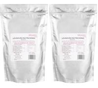 Levadura Nutricional en Copos con Vitamina B. Sin Gluten, Sin Azúcar, Vegano 500g (Paquete de 2)