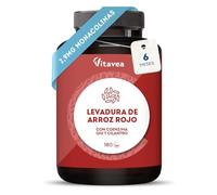 Levadura Roja de arroz con Coenzima Q10 y Cilantro - Baja el colesterol - 2,9mg de Monakolina k - Dosis óptima con Q10 - Vegana - 180 cápsulas - 6 meses de suministro - Vitavea