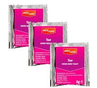 Levadura seca Ale Top 6 6 g Pack 3 sobres para cerveza artesanal ámbar y oscura fermentación superior perfil afrutado 18-25 °C