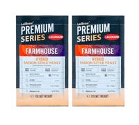 Levadura seca Farmhouse Saison para cerveza artesana 2x11 g Pack 2 sobres, fermentación fiable para estilos Saison/Farmhouse, alta atenuación y control en embotellado