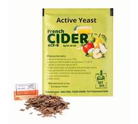 Levadura Seca para Sidra Francesa 8 g - Fermentación hasta 25L - Kit con Virutas de Roble 20 g