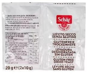 Levadura Seca sin Gluten, 2 Unidades x 10 g, Levadura Deshidratada. Pack de 6