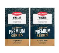 Levadura seca Windsor para cerveza artesanal 2x11 g Pack 2 sobres fermentación alta para Ales inglesas ésteres afrutados floculación alta sin gluten