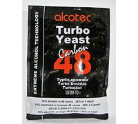 Levadura Turbo Alcotec 48 Con Carbón Activado 175 g, Para 25 L De Mosto Azucarado, Fermentación Rápida Hasta 20%, Ideal Para Azúcares