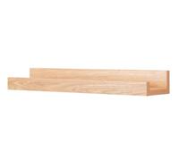 levandeo Barra para imágenes de roble marrón L40cm de madera MDF, estante de pared estrecho, decoración de pared, estante colgante, guía de imágenes, barra de galería