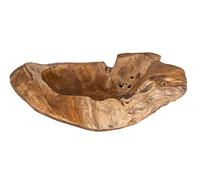 levandeo Cuenco de madera de teca maciza, 50 cm, decoración de mesa