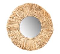 levandeo Espejo de Pared, 50 cm de diámetro, Espejo de Pasillo, decoración Bohemia, Estilo bohochic